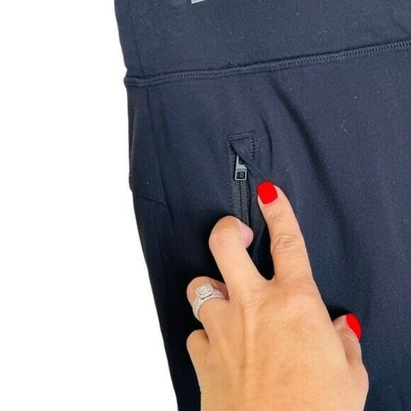 Athleta Black Ankle Zip City Joggers Size Medium - Picture 7 of 8